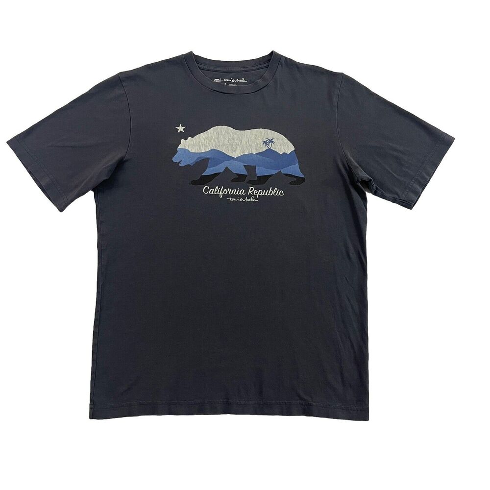 Travis Mathew T Shirt Mens Size Small Gray 100% Pima Cotton Short Sleeve Logo